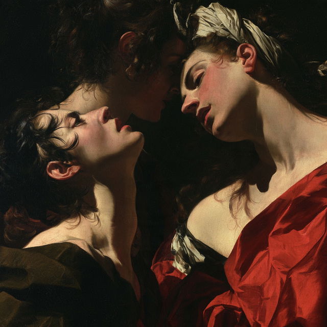 Orazio Gentileschi style, Midjourney V8.2, render 3 of 4