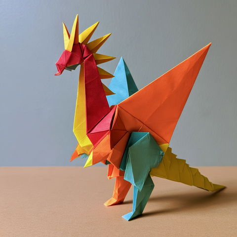Origami style (Techniques), Midjourney V8.2