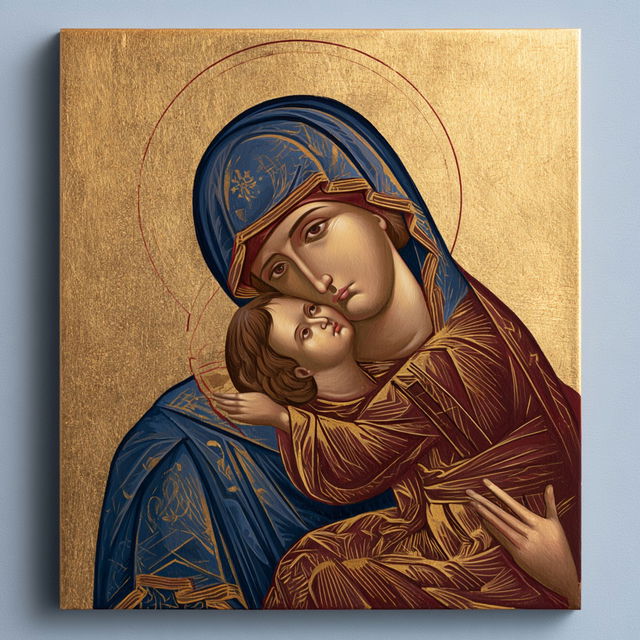 Orthodox icon style, Midjourney V8.2, render 1 of 4