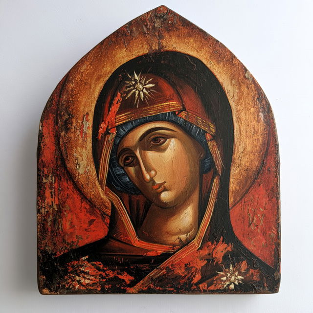 Orthodox icon style, Midjourney V8.2, render 3 of 4
