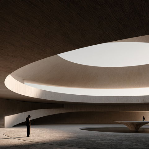 Oscar Niemeyer style (Architects), Midjourney V8.2