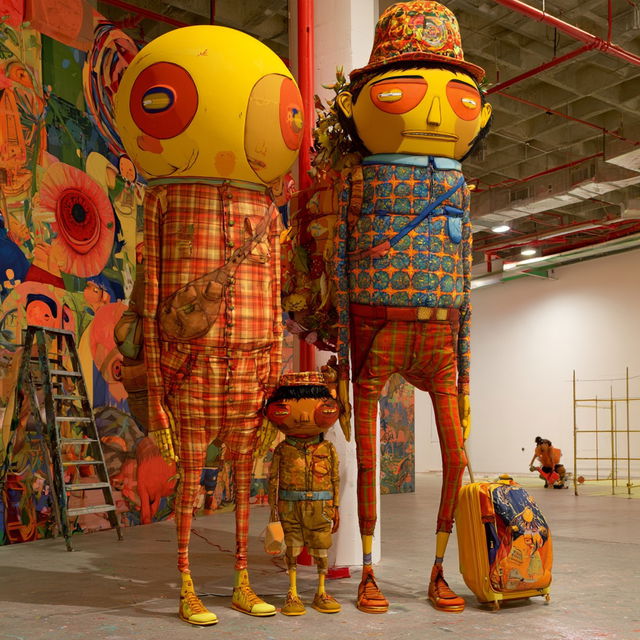 Os Gemeos style, Midjourney V8.2, render 3 of 4