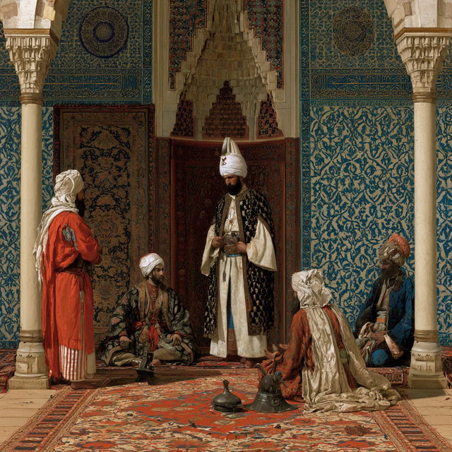 Osman Hamdi Bey style, Midjourney V8.2, render 2 of 4