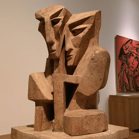 Ossip Zadkine style (Sculptors), Midjourney V8.2