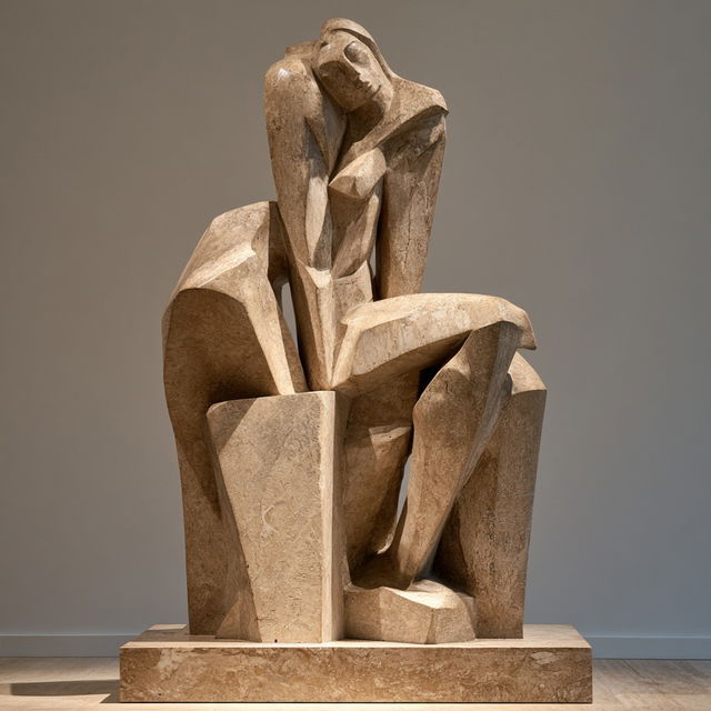Ossip Zadkine style, Midjourney V8.2, render 4 of 4