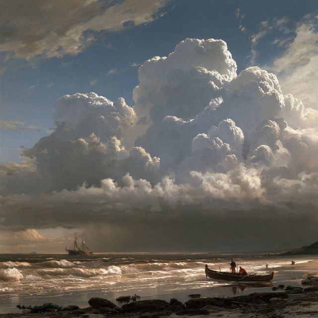 Oswald Achenbach style, Midjourney V8.2, render 2 of 4