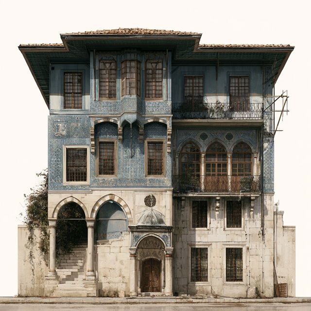 Ottoman architecture style, Midjourney V8.2, render 3 of 4