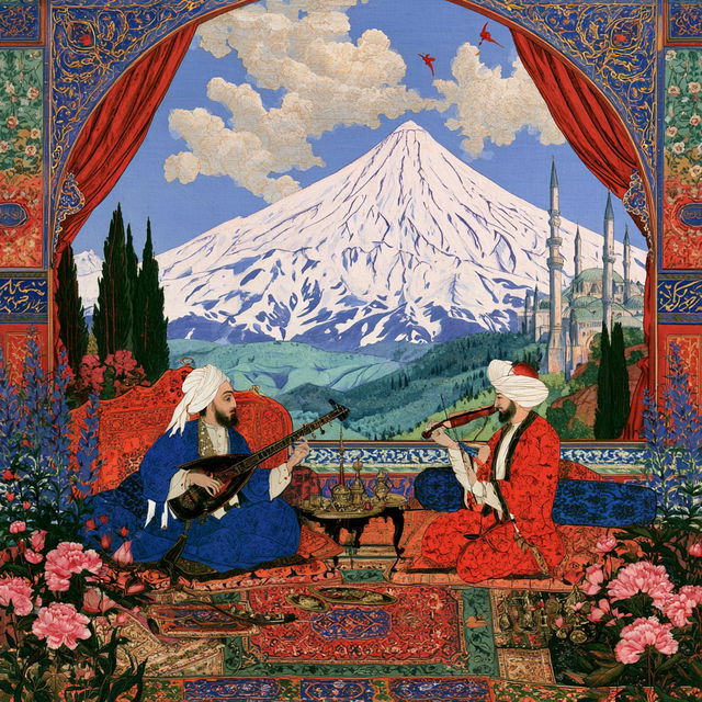 Ottoman art style, Midjourney V8.2, render 2 of 4