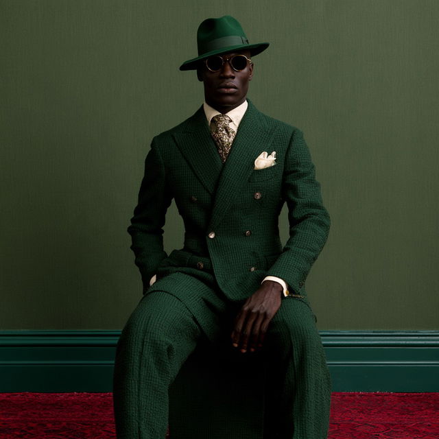 Ozwald Boateng style, Midjourney V8.2, render 3 of 4