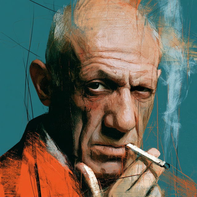 Pablo Picasso style, Midjourney V8.2, render 4 of 4