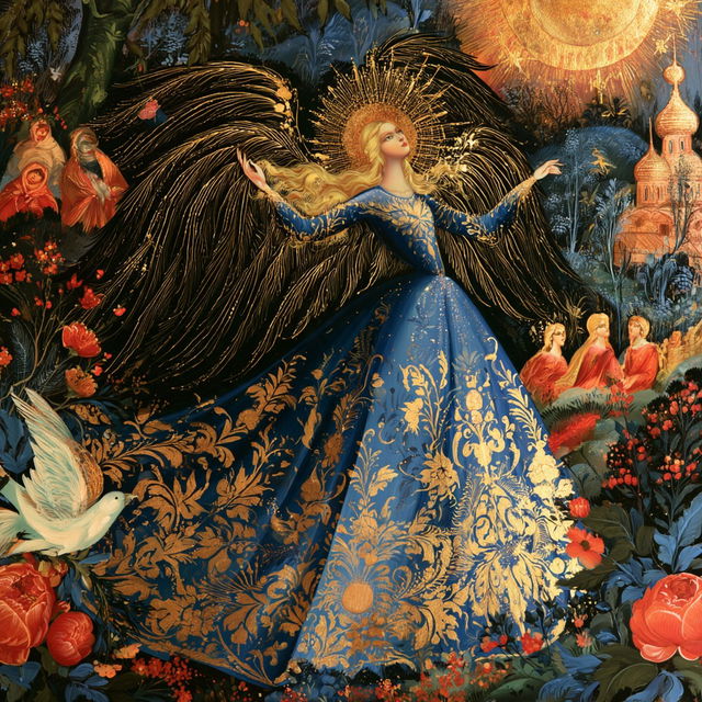 Palekh style, Midjourney V8.2, render 4 of 4