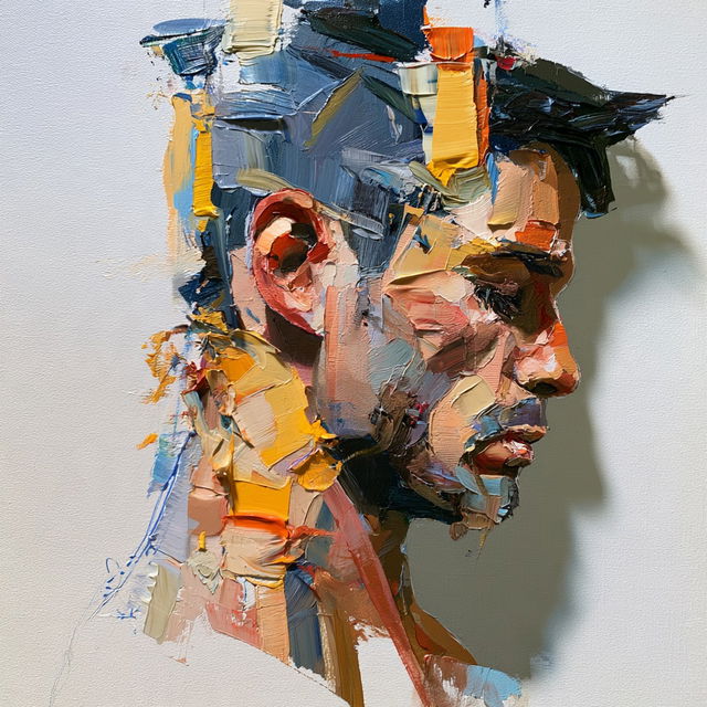 Palette knife drawing style, Midjourney V8.2, render 2 of 4