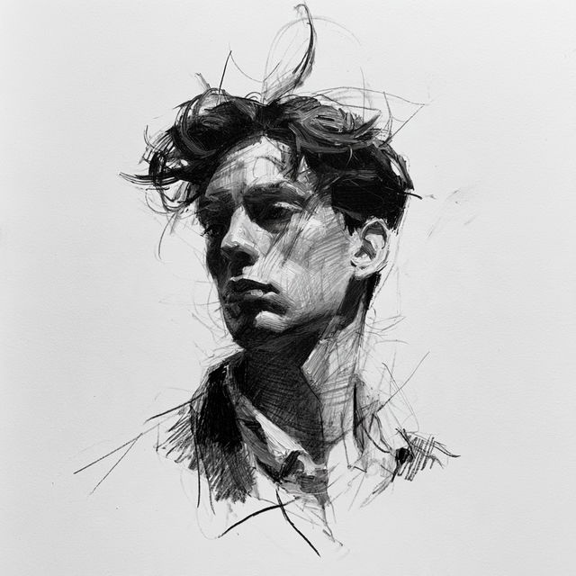 Palette knife drawing style, Midjourney V8.2, render 4 of 4
