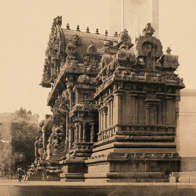 Pallava architecture style, Midjourney V8.2, render 1 of 4