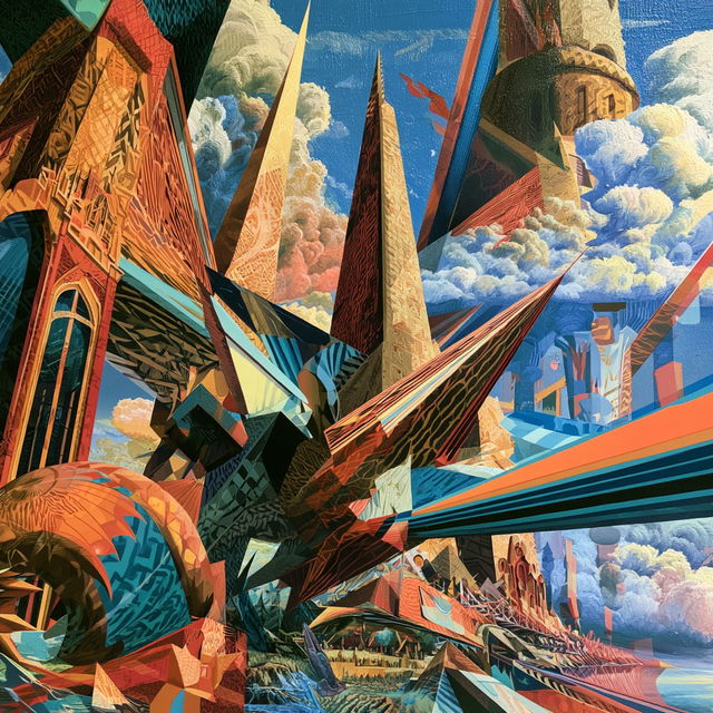 Panfuturism style, Midjourney V8.2, render 3 of 4