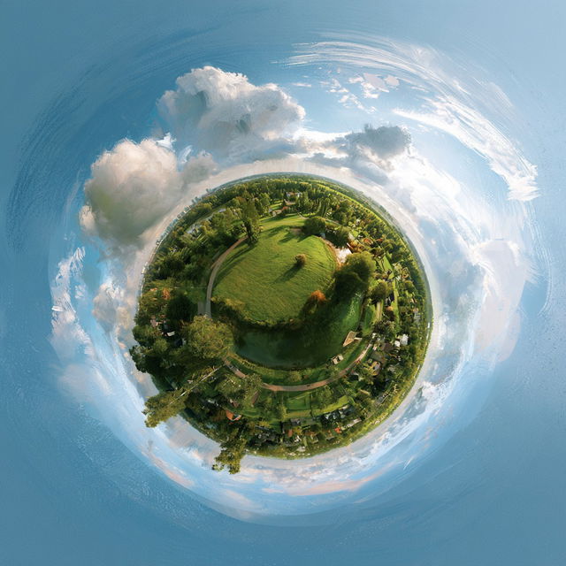 Panoramic view style, Midjourney V8.2, render 2 of 4