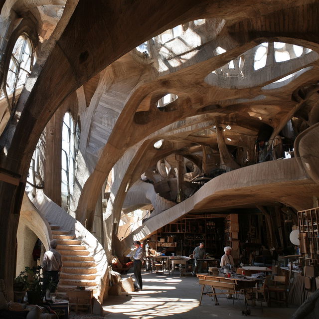 Paolo Soleri style, Midjourney V8.2, render 4 of 4