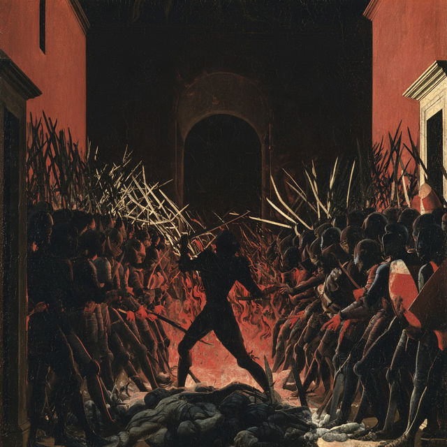 Paolo Uccello style, Midjourney V8.2, render 3 of 4