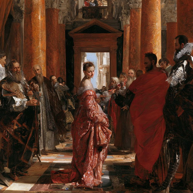 Paolo Veronese style, Midjourney V8.2, render 2 of 4