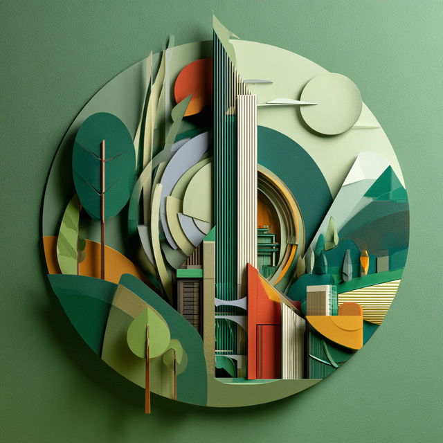 Paper cutout style, Midjourney V8.2, render 3 of 4