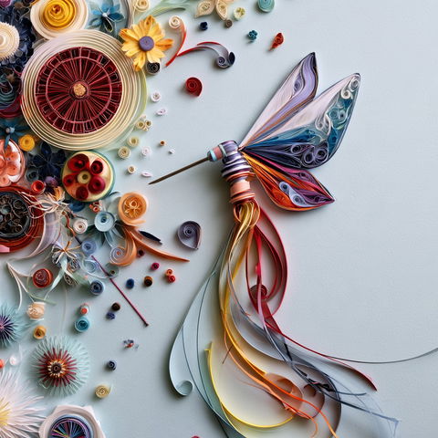 Paper quilling style (Techniques), Midjourney V8.2