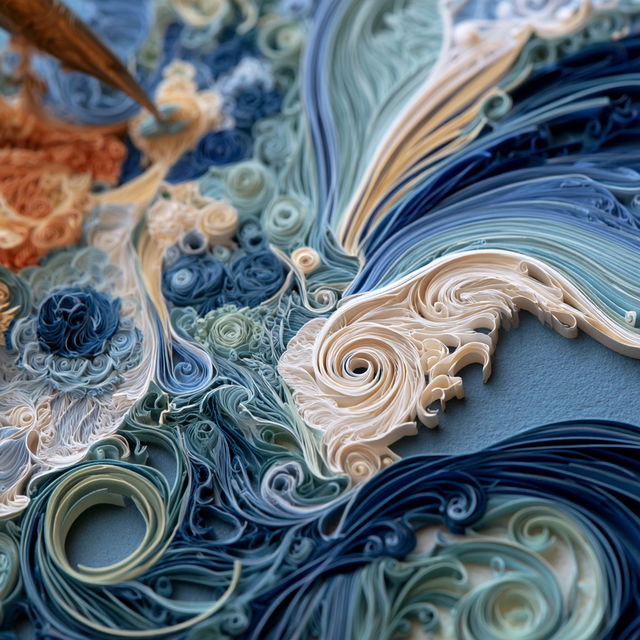 Paper quilling style, Midjourney V8.2, render 3 of 4