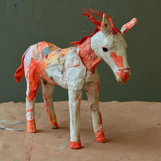 Papier-mache style, Midjourney V8.2, render 2 of 4