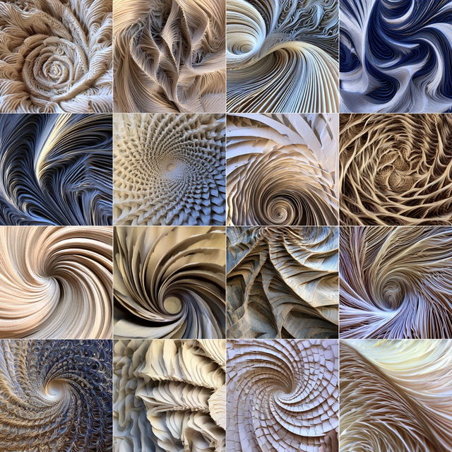 Parametric art style, Midjourney V8.2, render 1 of 4