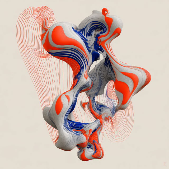 Parametric drawing style, Midjourney V8.2, render 4 of 4