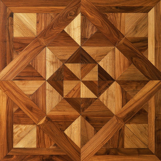 Parquetry style, Midjourney V8.2, render 1 of 4