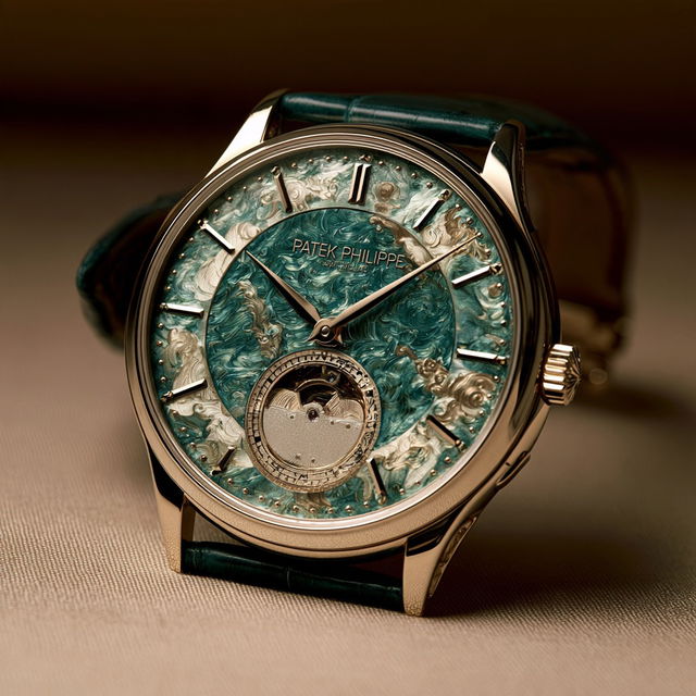 Patek Philippe style, Midjourney V8.2, render 2 of 4