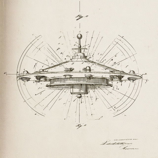 Patent drawing style, Midjourney V8.2, render 2 of 4