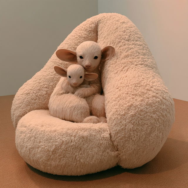 Patricia Piccinini style, Midjourney V8.2, render 1 of 4