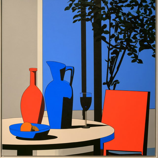 Patrick Caulfield style, Midjourney V8.2, render 4 of 4
