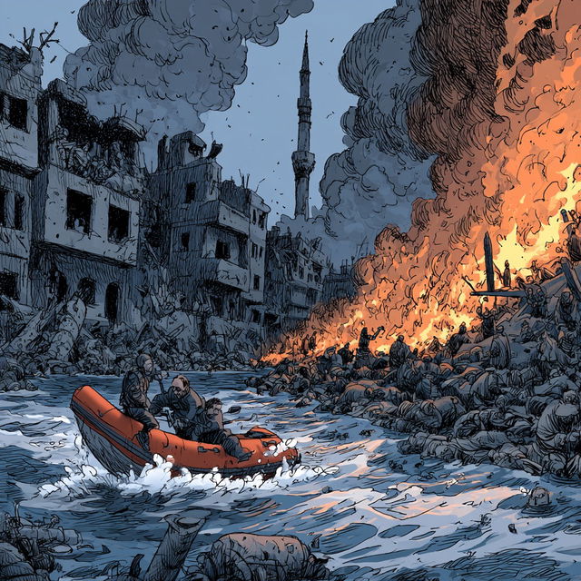 Patrick Chappatte style, Midjourney V8.2, render 4 of 4