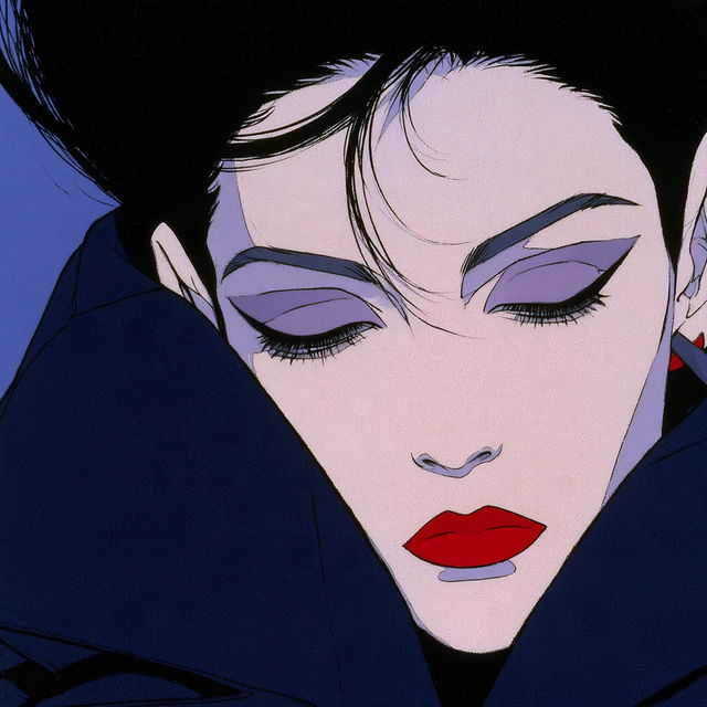 Patrick Nagel style, Midjourney V8.2, render 2 of 4