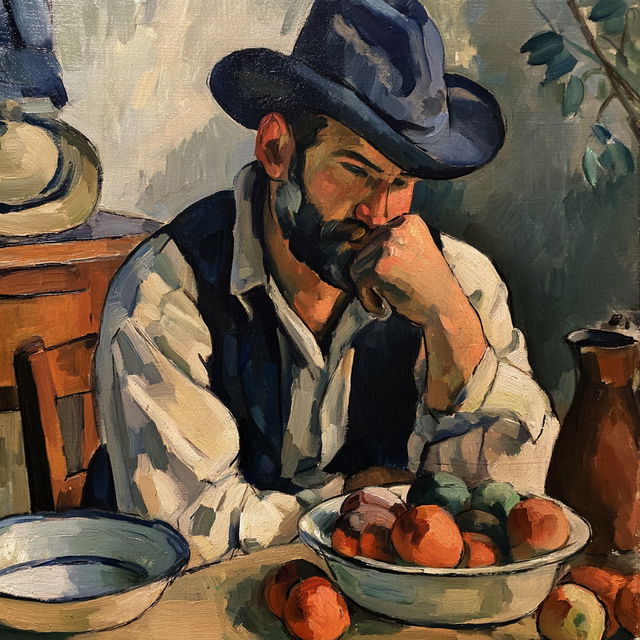 Paul Cezanne style, Midjourney V8.2, render 2 of 4