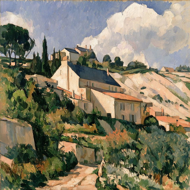 Paul Cezanne style, Midjourney V8.2, render 3 of 4