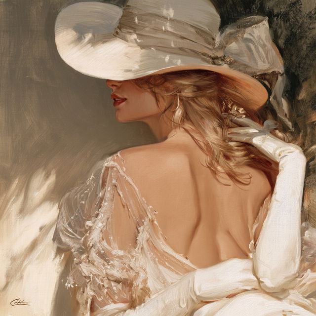 Paul Chabas style, Midjourney V8.2, render 2 of 4