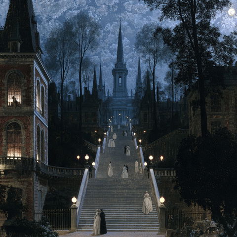 Paul Delvaux style (Painters), Midjourney V8.2
