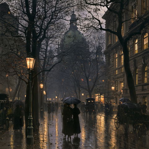 Paul Gustav Fischer style (Painters), Midjourney V8.2