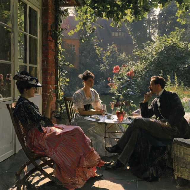 Paul Gustav Fischer style, Midjourney V8.2, render 4 of 4
