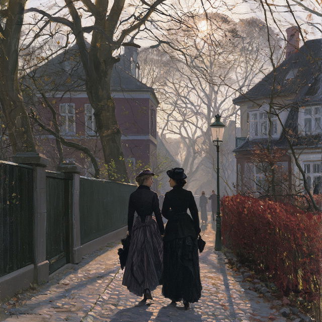Paul Gustav Fischer style, Midjourney V8.2, render 3 of 4