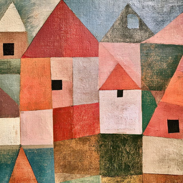 Paul Klee style, Midjourney V8.2, render 4 of 4