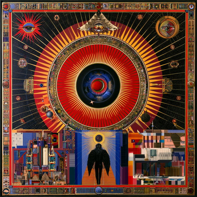 Paul Laffoley style, Midjourney V8.2, render 2 of 4