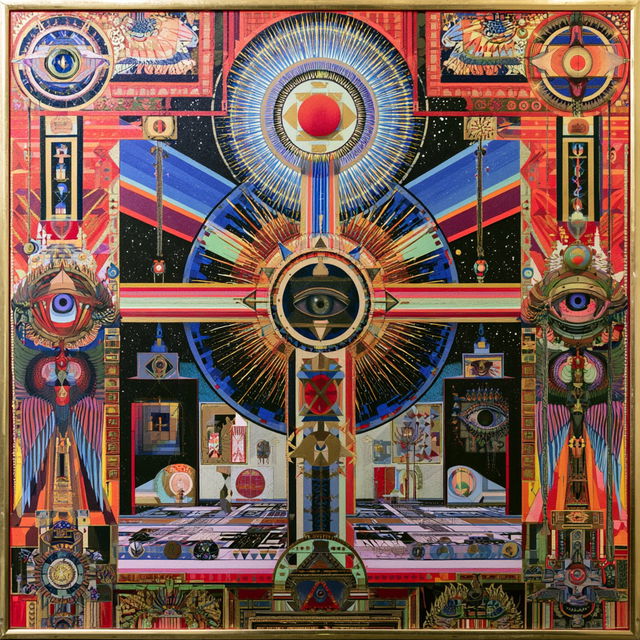 Paul Laffoley style, Midjourney V8.2, render 1 of 4