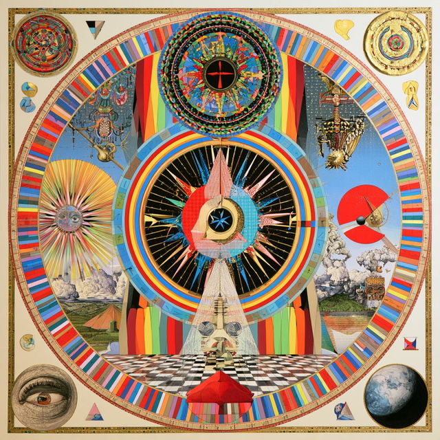 Paul Laffoley style, Midjourney V8.2, render 3 of 4