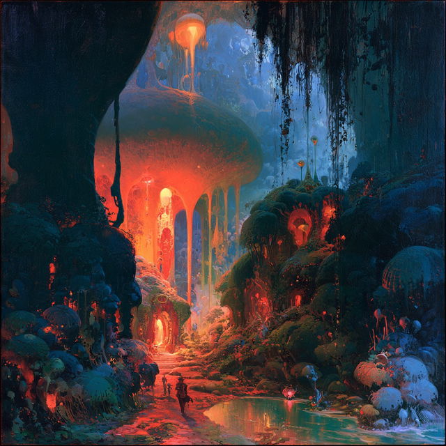 Paul Lehr style, Midjourney V8.2, render 3 of 4