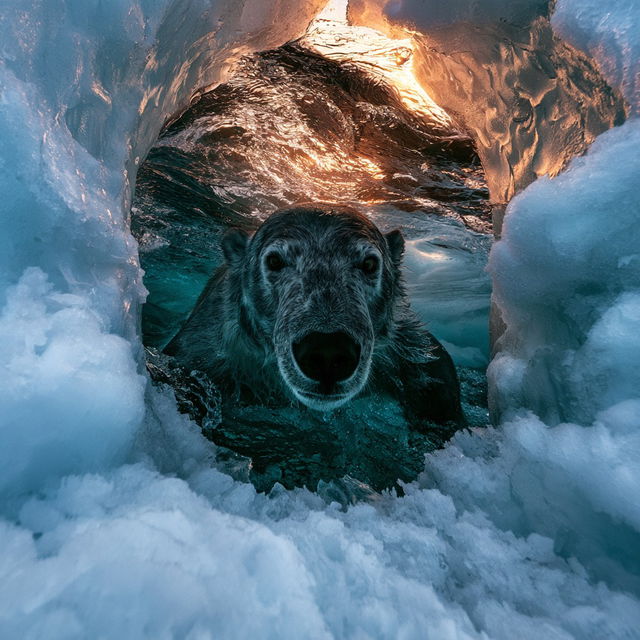 Paul Nicklen style, Midjourney V8.2, render 2 of 4