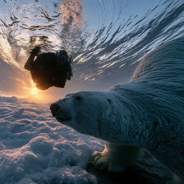Paul Nicklen style, Midjourney V8.2, render 1 of 4